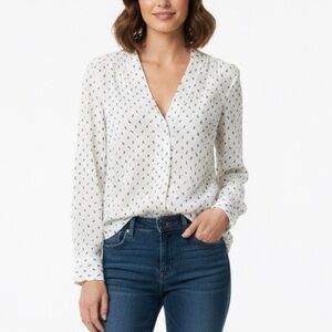 Ann Taylor Monogram Button Down Blouse